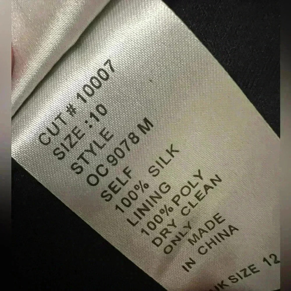 Tadashi Black Chiffon Silk Pleated Dress V Neck 10 vintage - Picture 4 of 9